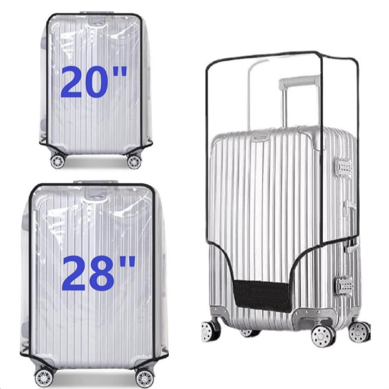 Luggage Protective Cover Transparent - مقاوم للماء حقيبة بعجلات غطاء غبار