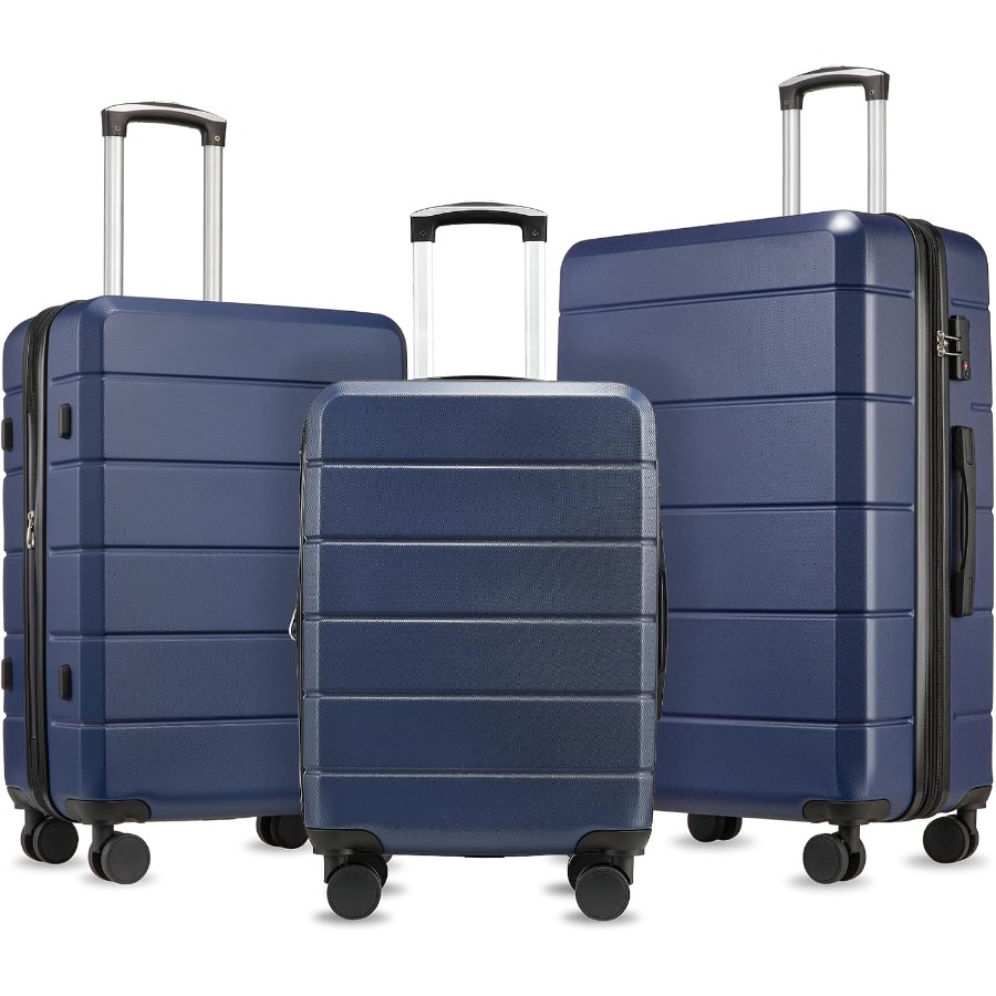 Expandable Hard Shell Luggage Set - مجموعة حقائب سفر صلبة قابلة للتوسيع