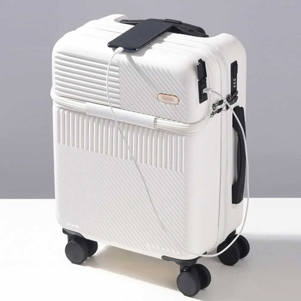 Front Opening Laptop Luggage 24 Inch - الجبهة المفتوحة غطاء حقيبة تروللي بعجلات