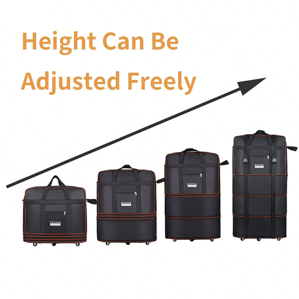 حقيبة سفر سوداء قابلة للطي بعج - مراجعة Foldable Rolling Luggage Bag وسعره