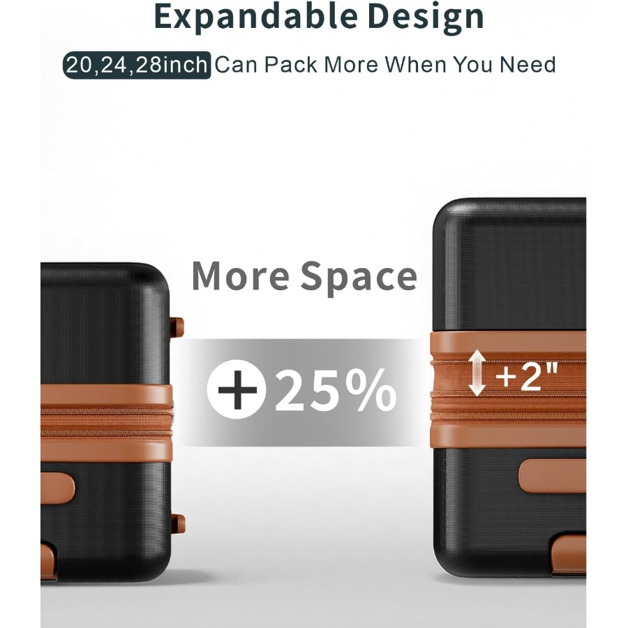 مجموعة حقائب سفر قابلة للتوسيع - مراجعة Expandable Hard Shell Luggage Set وسعره