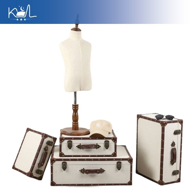 صندوق تخزين من الكتان بتصميم ع - مراجعة Retro Vintage Trunk Suitcase وسعره