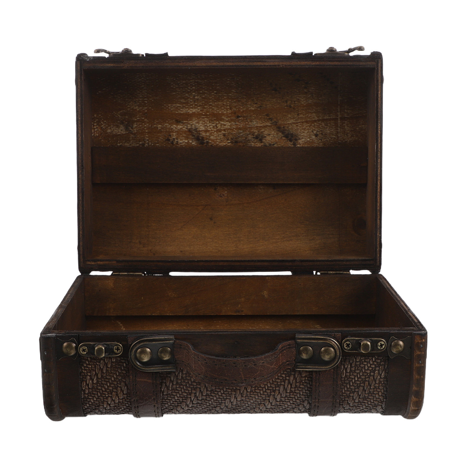 صندوق تخزين خشبي عتيق للديكور، - مراجعة Retro Vintage Trunk Suitcase وسعره