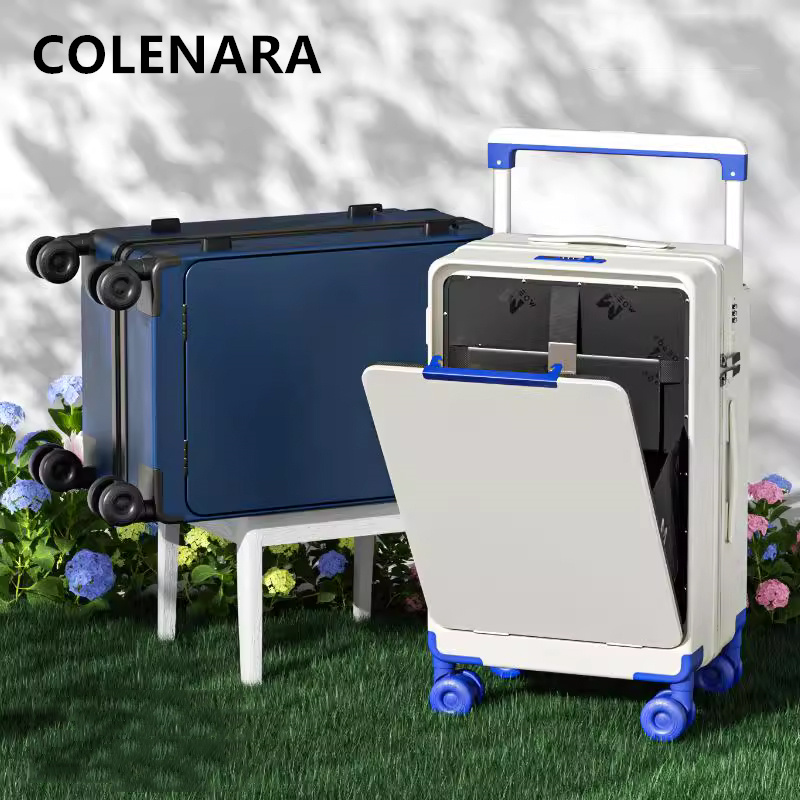 حقيبة سفر COLENARA من ABS+PC م - مراجعة Front Opening Laptop Luggage 24 Inch وسعره