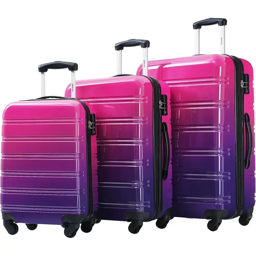 طقم حقائب سفر صلبة مكون من 3 ق - مراجعة Expandable Hard Shell Luggage Set وسعره
