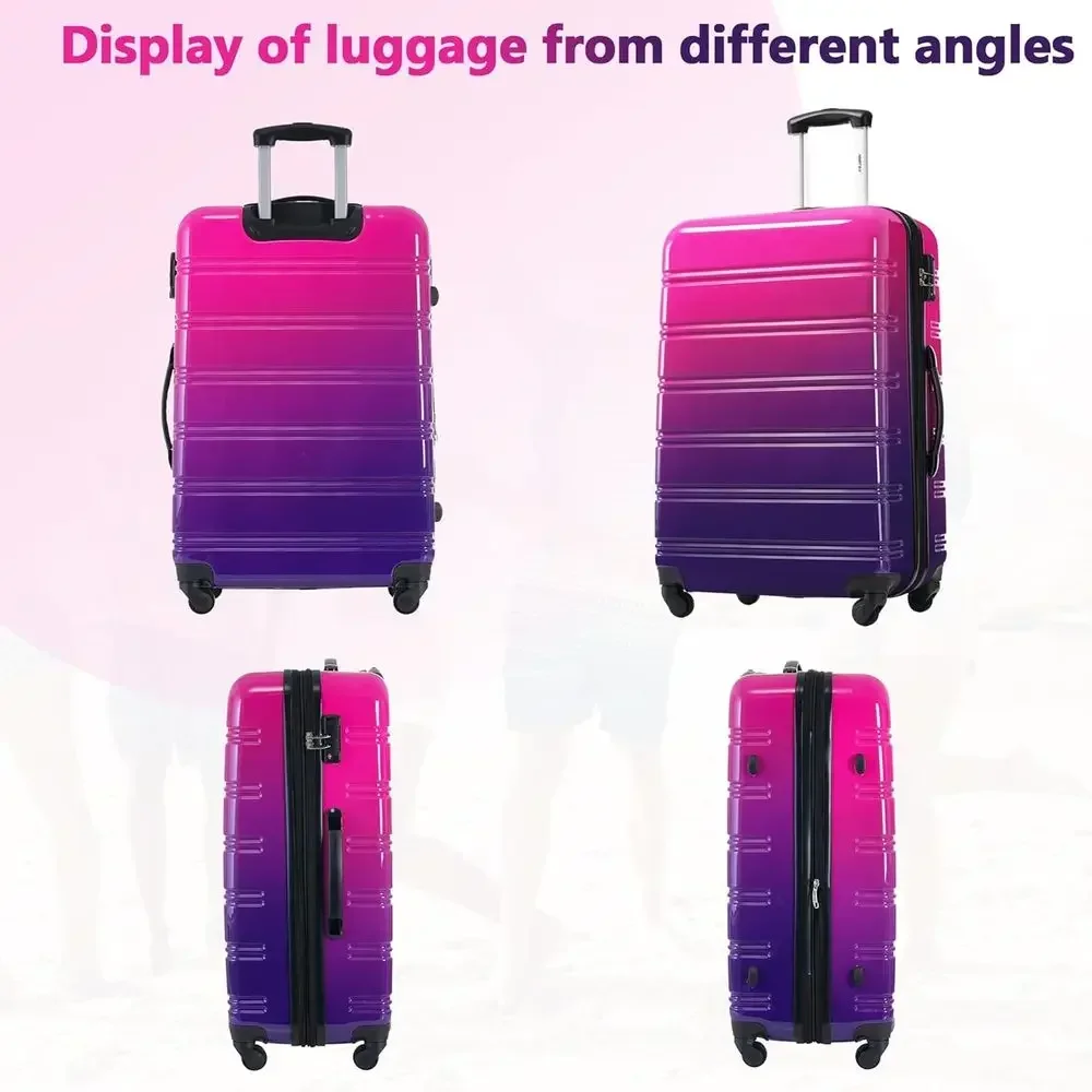 طقم حقائب سفر صلبة مكون من 3 ق - مراجعة Expandable Hard Shell Luggage Set وسعره