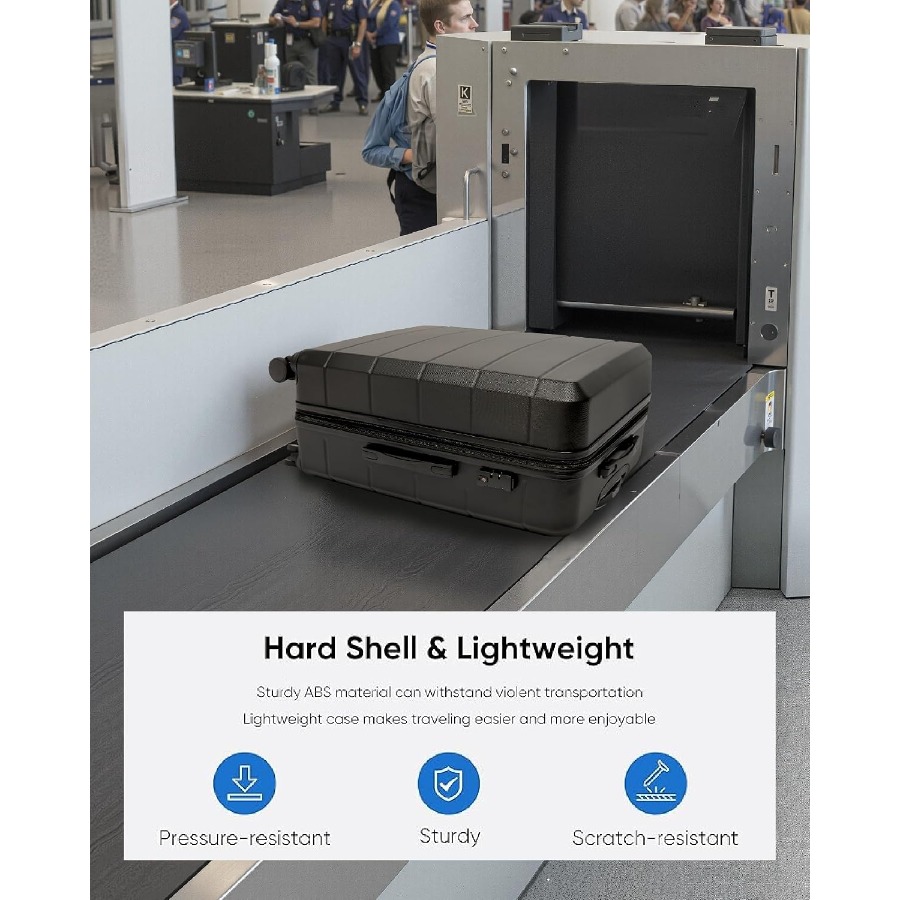 مجموعة حقائب سفر صلبة قابلة لل - مراجعة Expandable Hard Shell Luggage Set وسعره